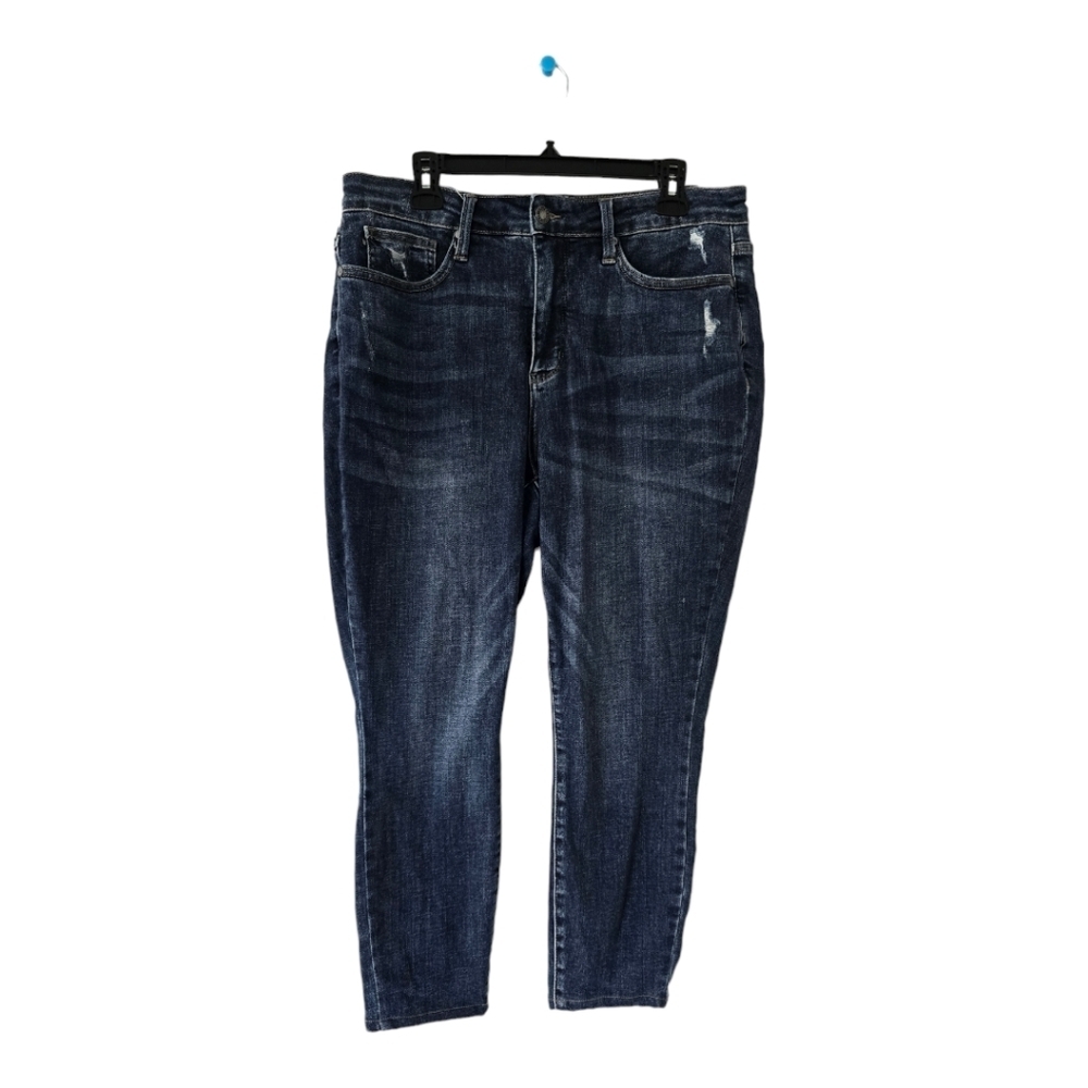 Judy Blue womens Mid-Rise Straight leg Jeans Dark Wash Style.Size 16W. Excellent